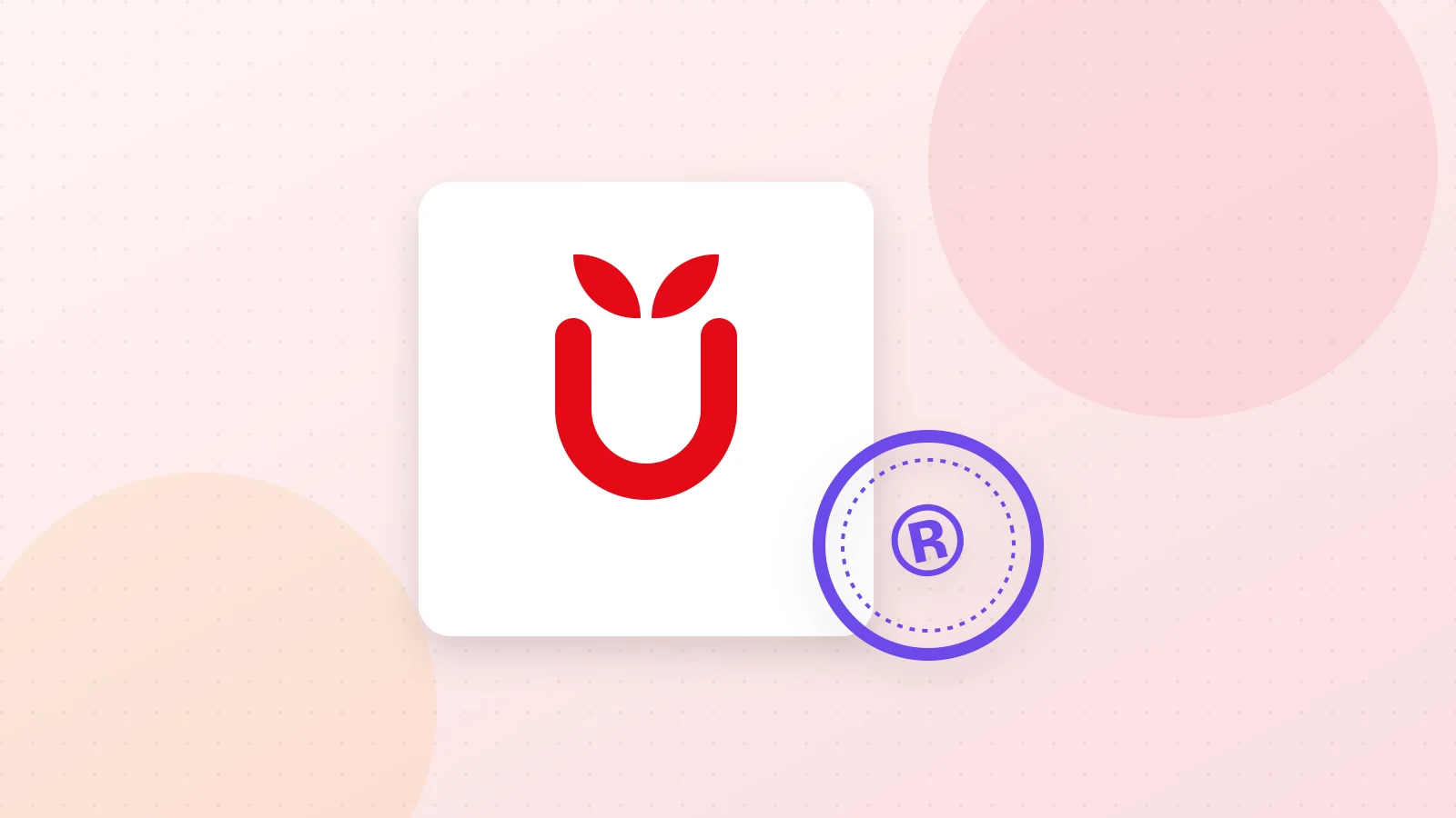 Tescil damgası ve ® işaretiyle korunan bir marka logosu illüstrasyonu